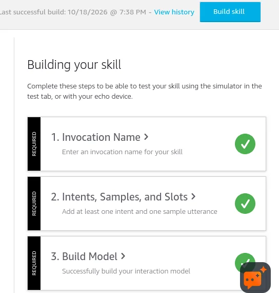 Pasos de Build: invocación, intents y modelo