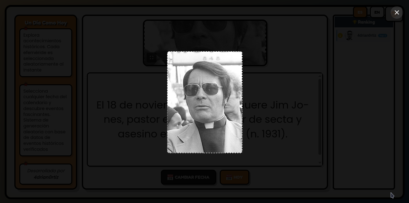 Efeméride con imagen expandida