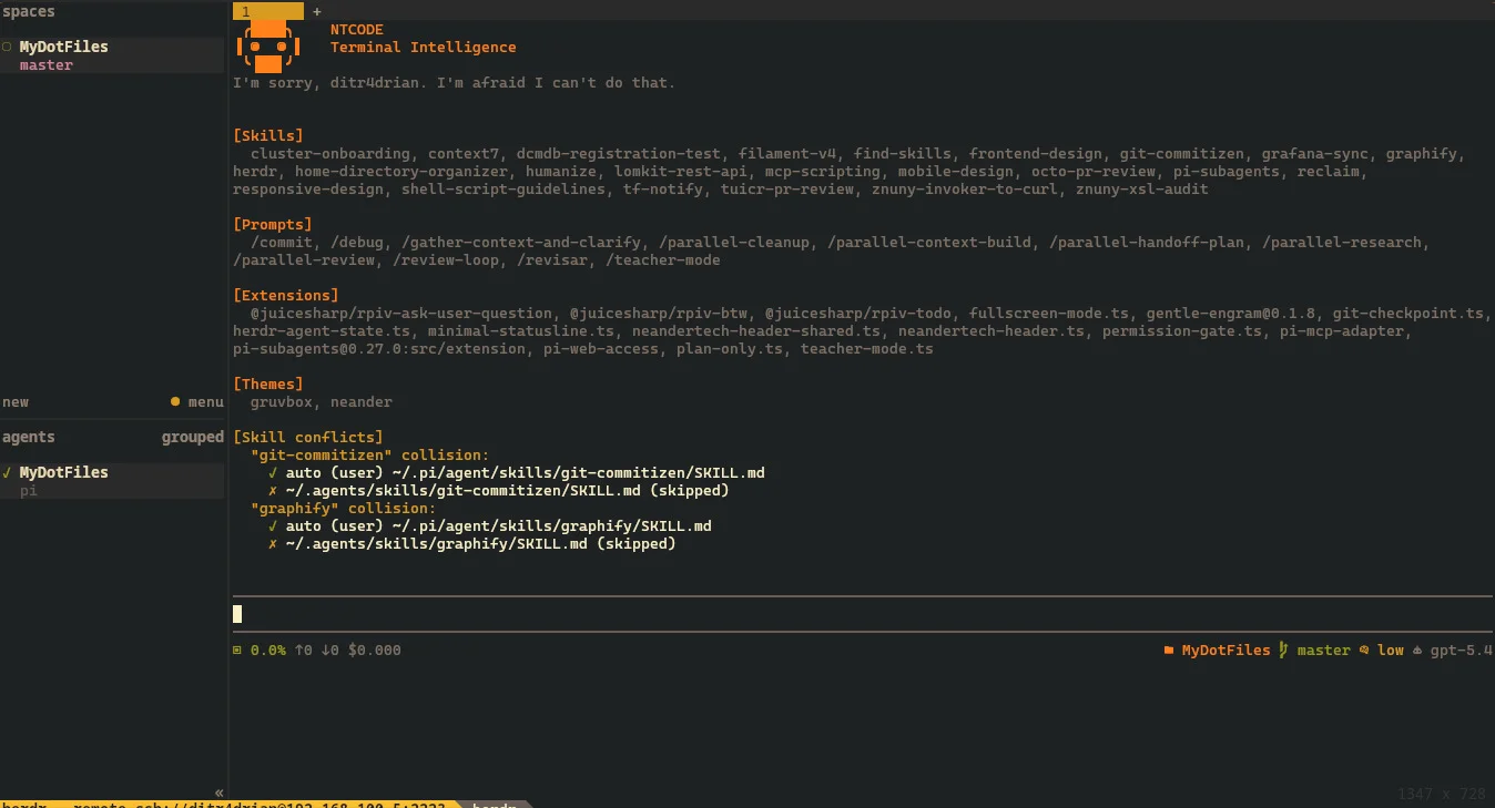 herdr sidebar de agentes